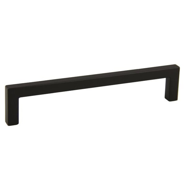 Crown 6-3/8" Modern Square Cabinet Pull with 6-3/10" Center to Center Matte Black Finish CHP87228BK - main